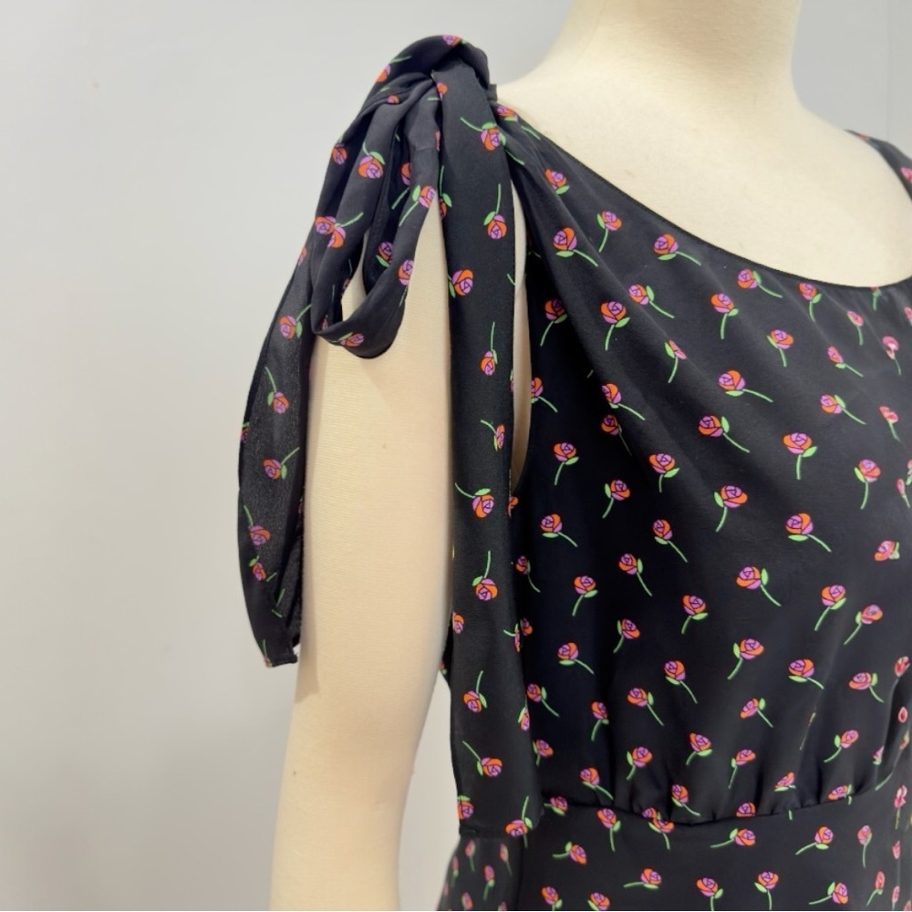 Prada Women’s Silk Floral Rose Print Peplum Camisole Boatneck Sleeveless Top NEW - Picture 14 of 16